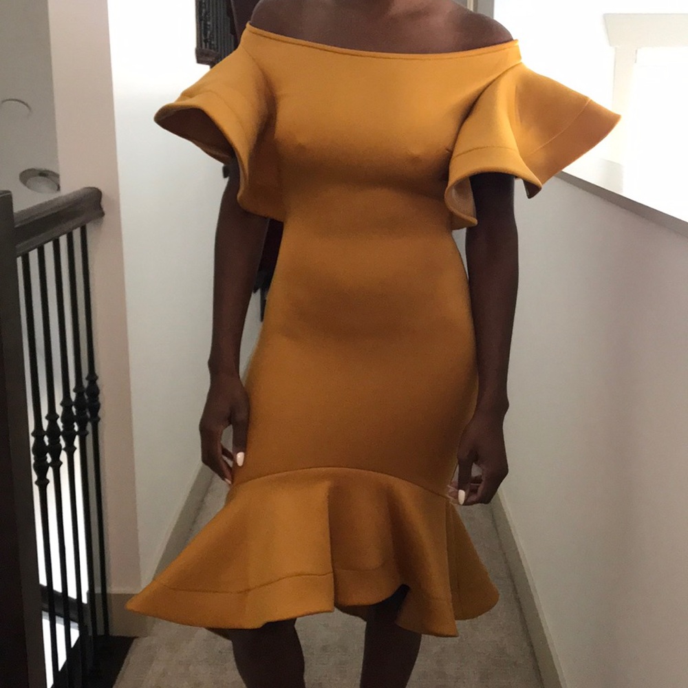 Flare Gold Dress